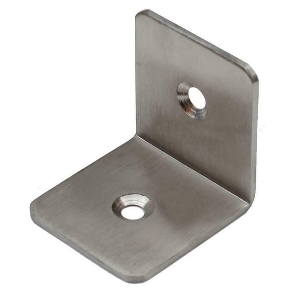 Winkelverbinder aus Metall mit zwei vorgebohrten Senkkopfschraubenlöchern zur stabilen Holzverbindung