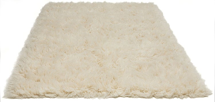 Flokati-Teppich Luxus Flokati 2500 Wollweiß 170x170 cm