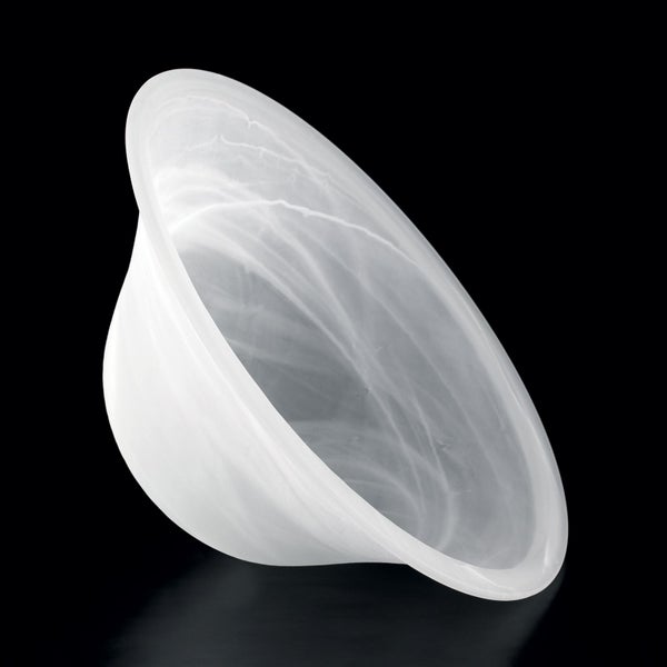 Ersatzglas Lampenschirm (Ø 270 mm) Lochmaß E27 42mm Alabaster