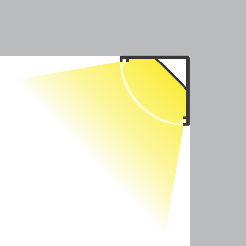 Led Alu Profil 2 m ER10 Set Strip / Streifen 10 mm breit | Abdeckung schwarz