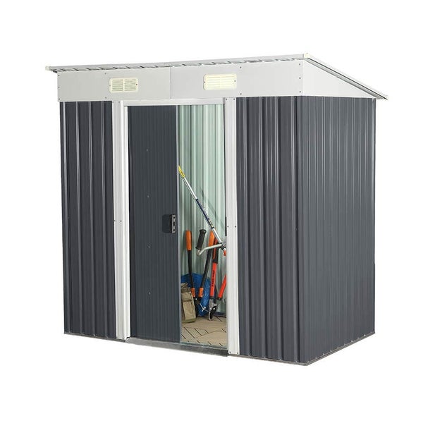 Home Deluxe - Geräteschuppen BOHIO - Größe: M - Maße 195 x 121 x 180 cm, Raumfläche 2,2 m², inkl. Fundament I Gerätehaus Gartenschuppen Gartenschrank