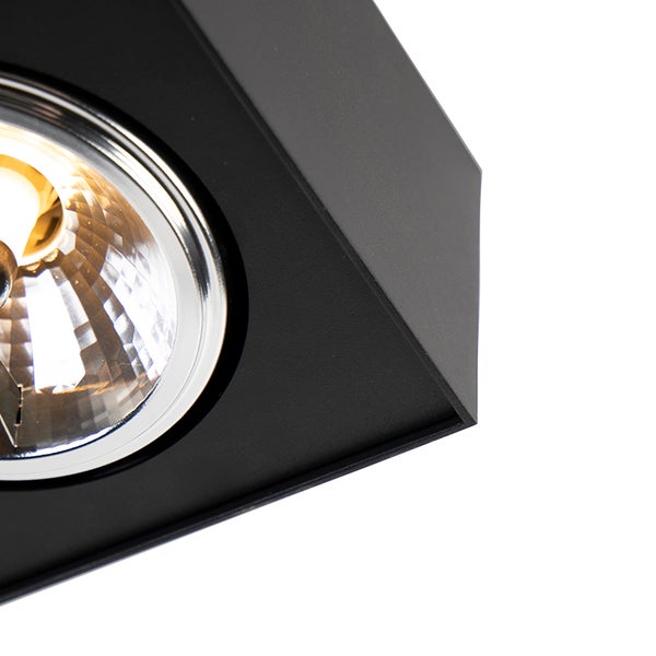 Schwarze Deckeneinbauleuchte mit Leuchtmittel