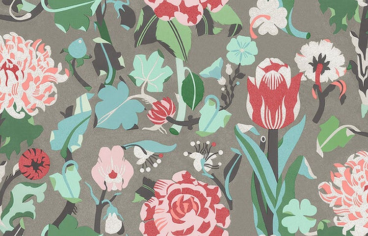 Borastapeter Tapete Blumen Braun - 49 cm x 10.05 m - 660809
