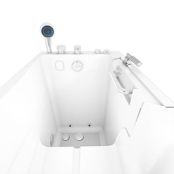 Barrierefreie Badewanne mit Brausegarnitur und Einstiegstür