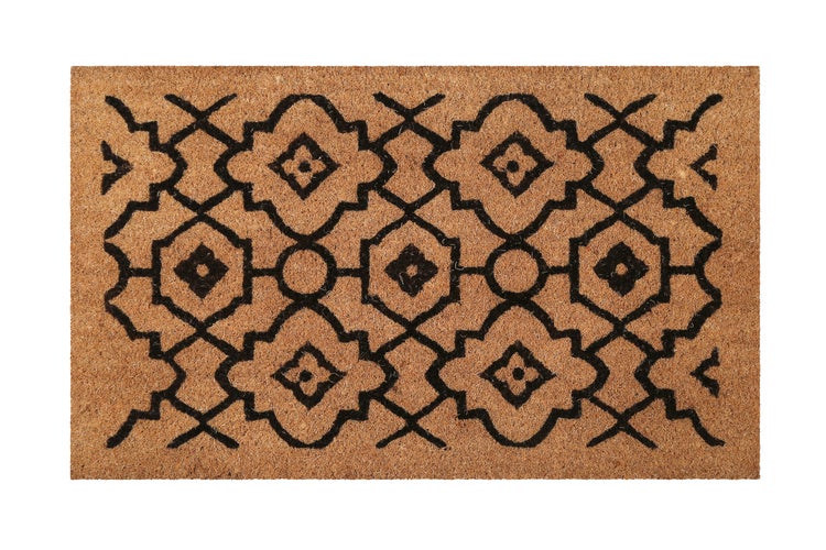 Fußmatte aus Kokosfaser Natur Schwarz Posh Palace WECONhome 40x60 cm