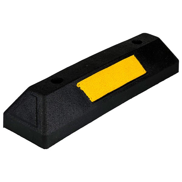 UvV WHEEL Radstopper Parkplatzabgrenzung 100% Gummi / 550 mm / schwarz-gelb