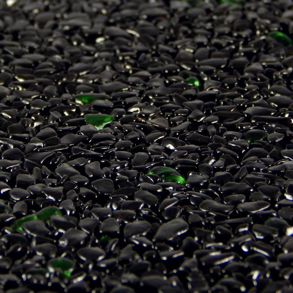 Terralith Glassteinteppich Vetro Verde / Nero für 1 qm -außen-