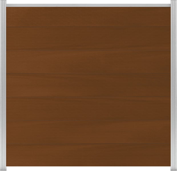 Sichtschutzzaun aus WPC mit Aluminiumrahmen