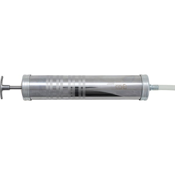 BGS technic Hand-Saugpumpe für Flüssigkeiten aus Metall mit Schlauch