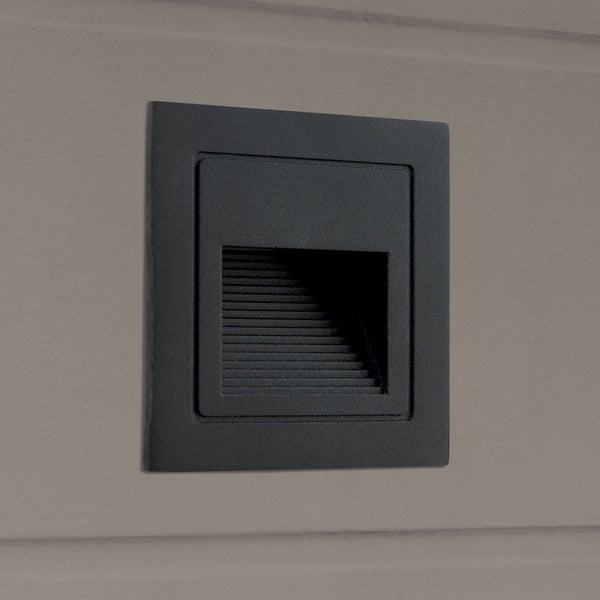 LED Außen Wandeinbauleuchte IP65 Schwarz