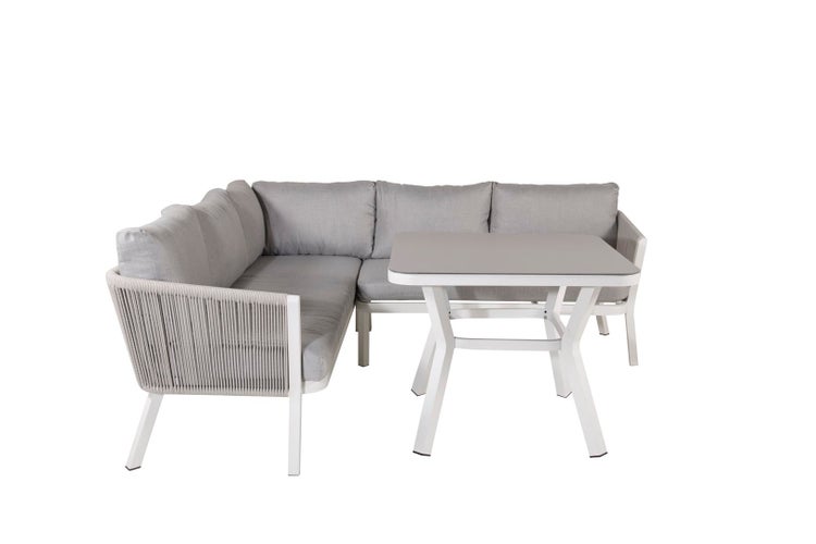 Virya Loungeset 2 Teile grau,weiß. 1 X 1 X 1 cm