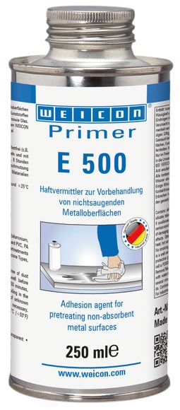 WEICON Primer E 500|Haftvermittler für nichtsaugende Metalloberflächen, speziell für Silikone|250 ml