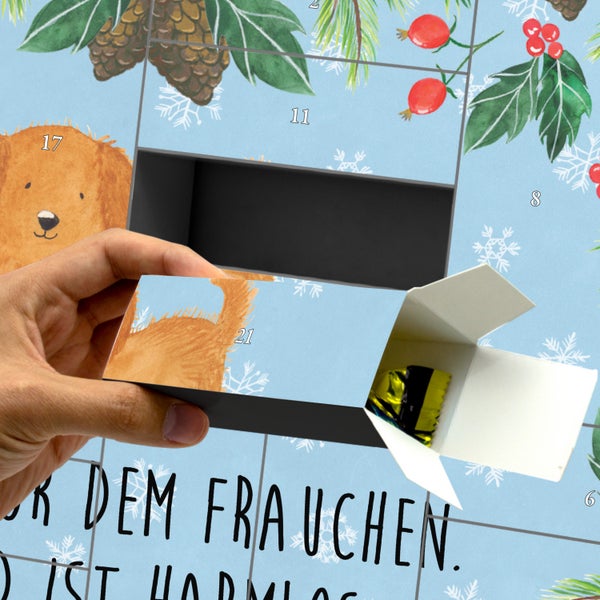 Mr. & Mrs. Panda Befüllbarer Adventskalender Hund Flauschig - Blau Pastell