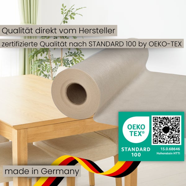 Sensalux Tischdeckenrolle 10m lang aus stoffähnlichem Vlies, 1,18 m x 10 m Creme