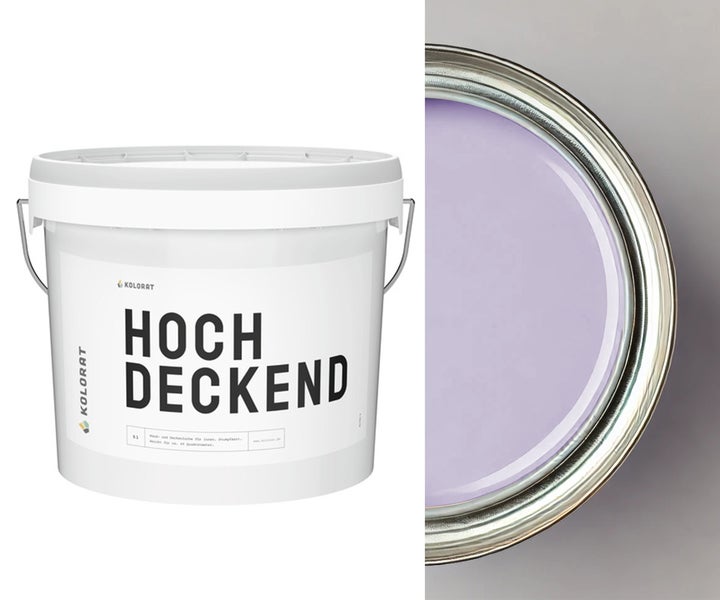 Kolorat matte Wandfarbe Hochdeckend – Violett-Lila K/18-22-4-2/T – 2.5L  Matte Wand- & Deckenfarbe, höchste Deckkraft, geruchsarm, atmungsaktiv, leichte Verarbeitung. Hochwertige Innenfarbe für alle Räume.