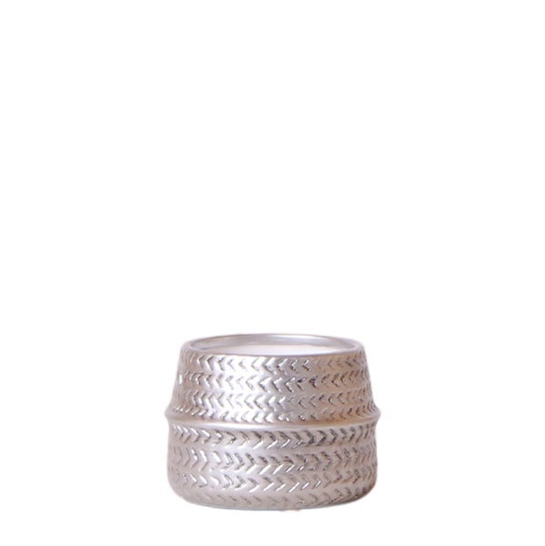 Übertopf Groove - cool und groovy - kostbare Optik - Silber - passend für 6cm Töpfe