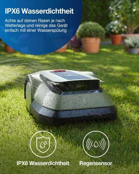 Rasenmähroboter ECOVACS  GOAT GX-600, bis 600 m² Rasenfläche Ohne Begrenzungseinstellung