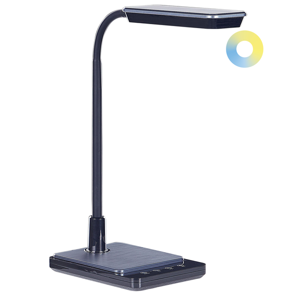 LED Schreibtischlampe CENTAURUS mit Dimmer Metall Schwarz