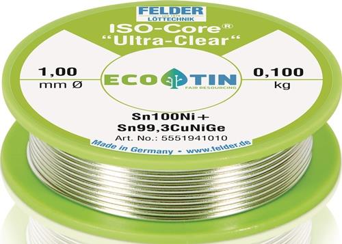 Felder Lötdraht ISO-Core "Ultra-Clear", 1,00 mm Durchmesser, 0,100 kg