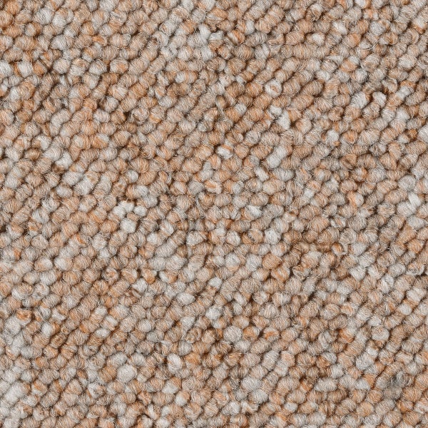 Teppichboden Auslegware mit Schlingen Struktur in Beige Braun mit Vliesrücken 400 cm Breite (Meterware)