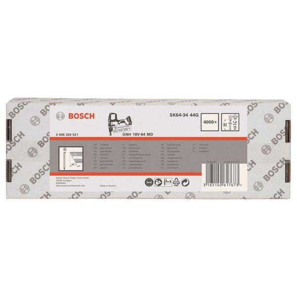 Bosch GNH 18V-64 MD Nägel, Verpackung mit 4000 Stück