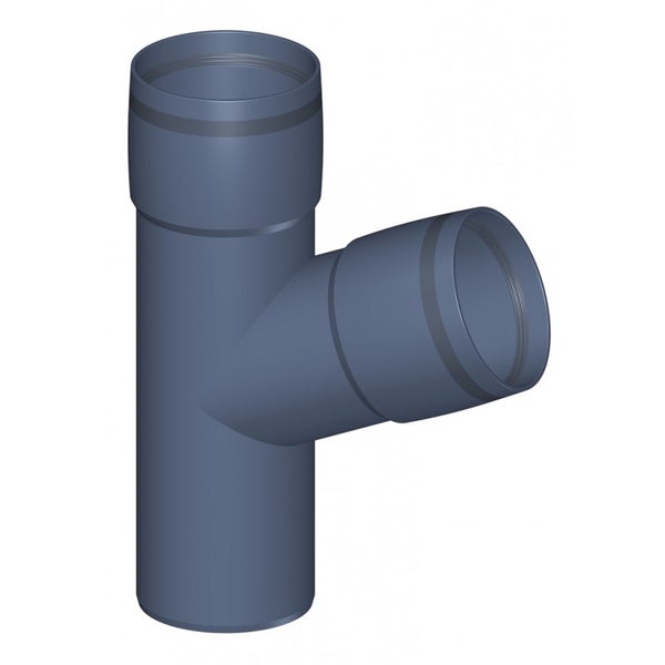Hochtemperatur-Abzweig aus Kunststoff mit 45 Grad Winkel für Abwasserrohre.