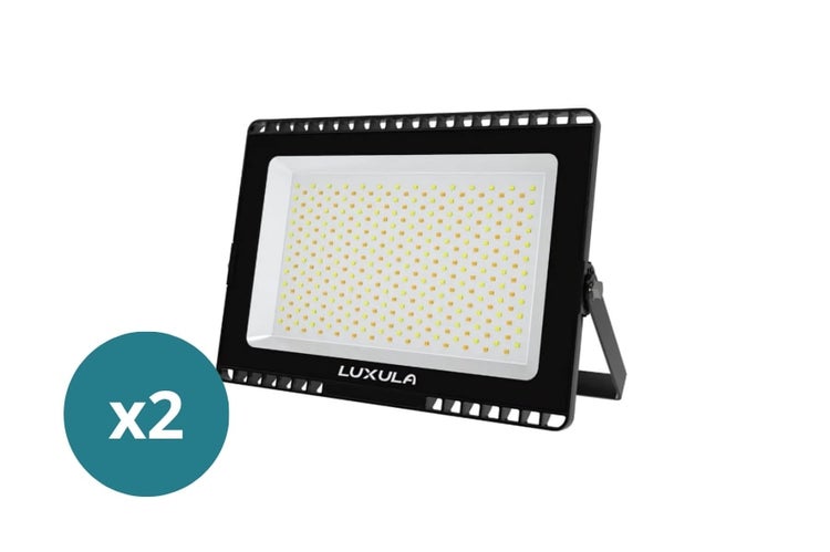 LUXULA 2er-Set LED-Strahler CCT LED Fluter Flutlichtstrahler Kaltweiß bis Warmweiß Außenstrahler 150W 15000lm IP65