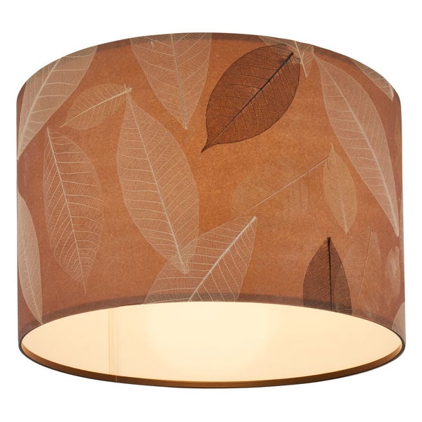Briloner Mata Deckenlampe, Blätterdekor, Boho-Stil, E27 Fassung, Caffefarben, Ø35 x 28 cm