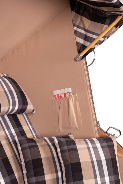 Strandkorb Nordstrand Teak PE grey Dessin 583