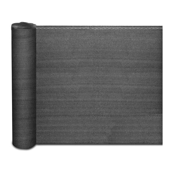 FLOORDIREKT Zaunblende Marius - für Garten & Balkon - Schattiergewebe - Anthrazit - 1,8 x 15 m