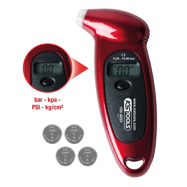 KS TOOLS Digitaler Reifendruckmesser 0,20 - 10 bar - 100.4055