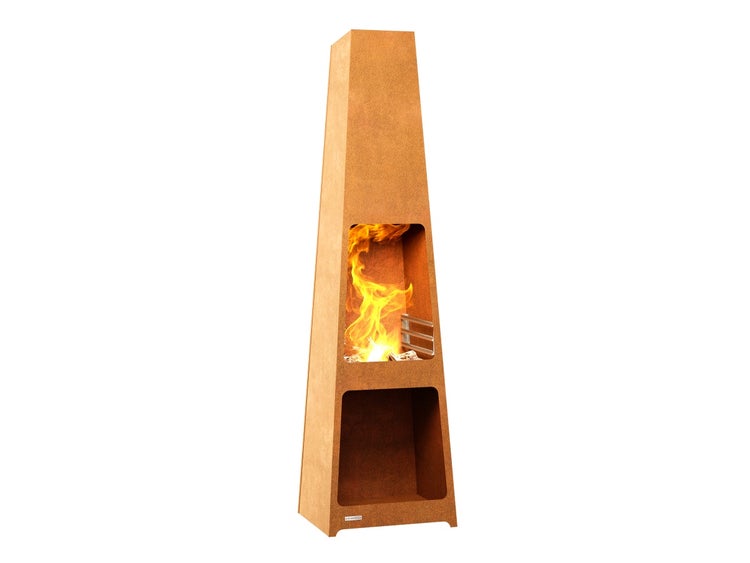 Corten Gartengrill Feuerstelle 50x60x220 cm