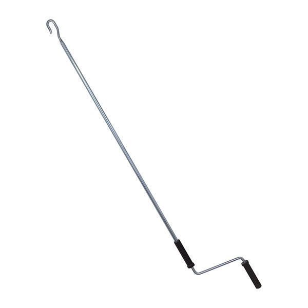 Geiger Kurbelstange für Markisen | Stahl | verzinkt | Griffhülse Kunststoff schwarz | Standard Haken | Länge 1200 mm