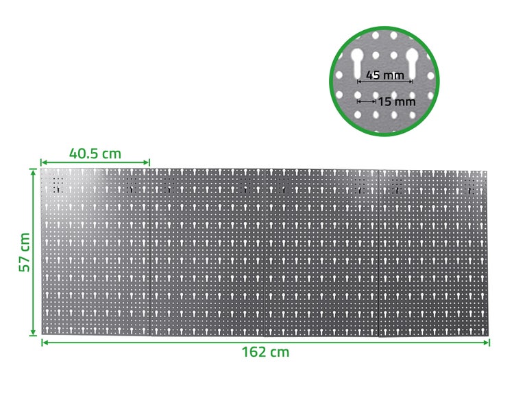 Ondis24 Lochwand Werkzeugwand mit insgesamt 50 Haken, Lochwandset