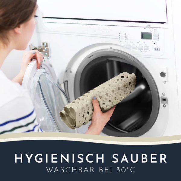 Homerella Badewannenmatte rutschfest Hautsensitiv 88x39cm, INKL. AUFHÄNGUNG | Antirutschmatte Badewanne BPA frei | Duschmatte schimmelresistent & maschinenwaschbar | Badematte rutschfest