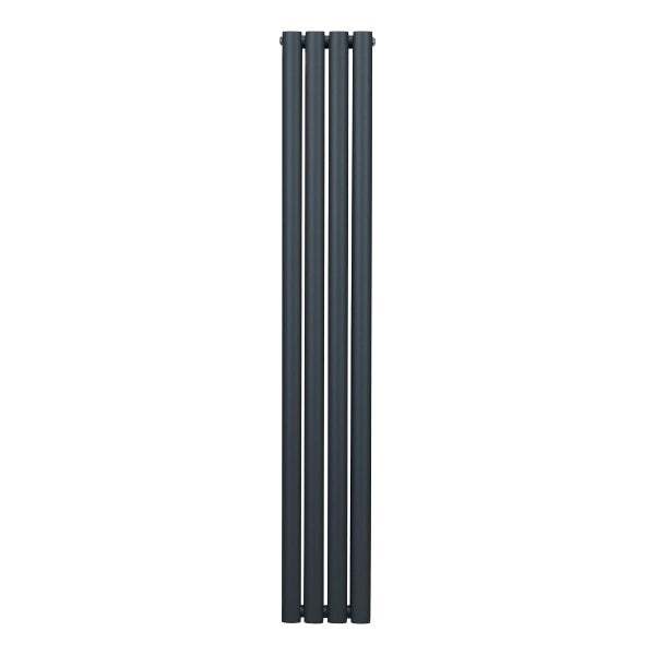 Oval Röhrenheizkörper - 1600mm x 240mm - Anthrazitgrau