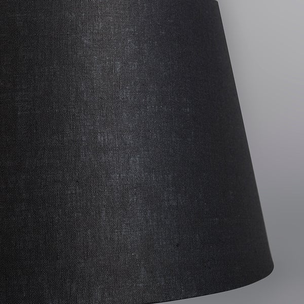 Leinen Lampenschirm schwarz 35 cm
