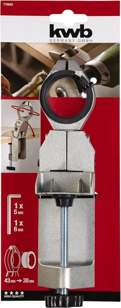 kwb Bohrmaschinen-Ständer für Bohrmaschine und Akkuschrauber, stationär, Bohrständer mit 43 mm Eurospannhals, ideal in Verbindung mit Schleifteller und Polieraufsatz