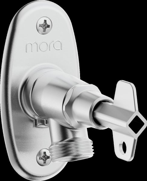 Mora Außenarmatur mit ovaler Wandrosette und abnehmbarem Steckschlüssel