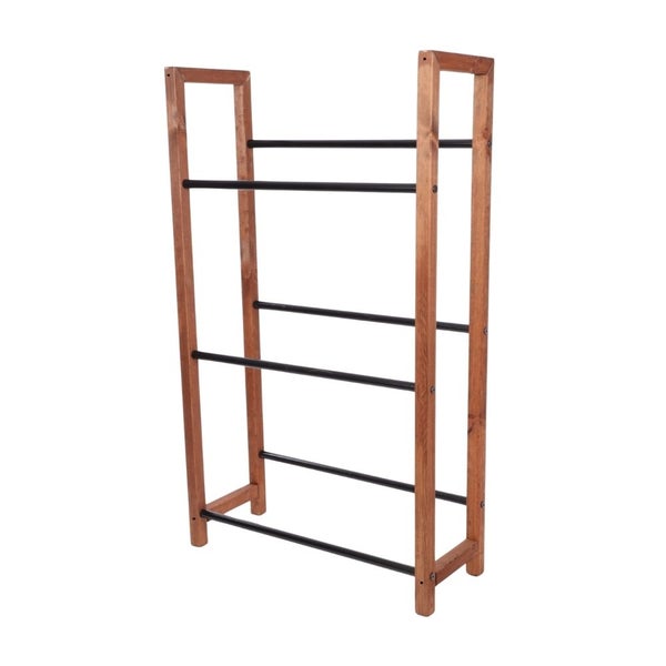PROREGAL Getränkekistenregal HUNSRÜCK HxBxT 138x82x32cm 6 Kisten auf 3 Ebenen Massives Kiefernholz Braun geölt
