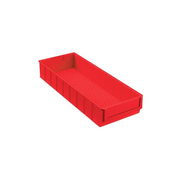 PROREGAL Rote Industriebox 500 B HxBxT 8,1 x 18,3 x 50 cm 6 Liter Sichtlagerkasten Sortimentskasten Sortimentsbox Kleinteilebox