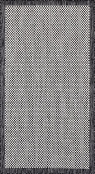 In-/Outdoor-Teppich Grau/Elfenbein 80x150 cm KACEY