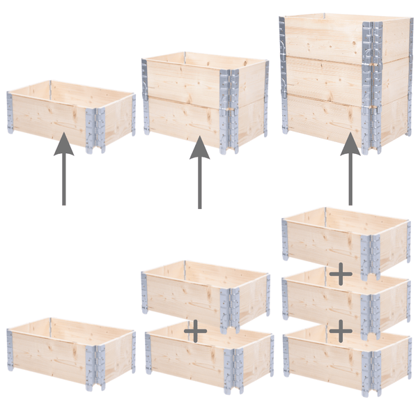 Hochbeetkisten GuardBox HxBxT 20x60x40 cm 1 Ebeneinkl. Luftpolsterfolie Imprägniert