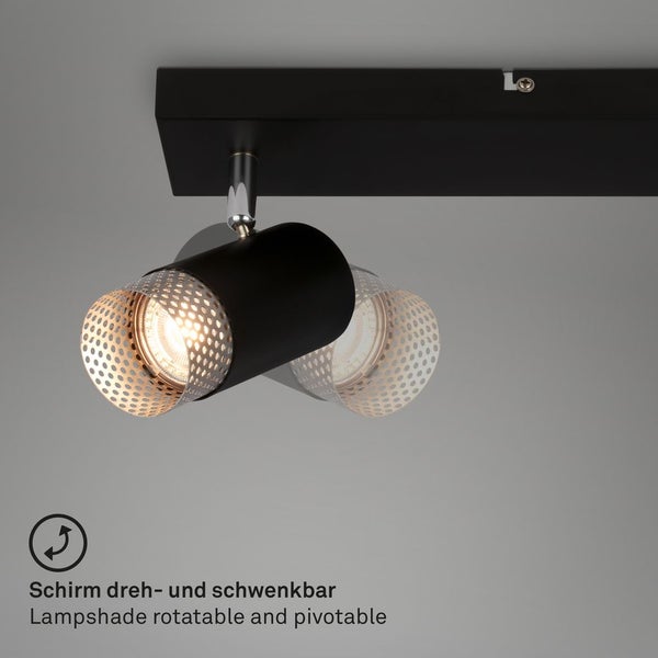 Spotlight, black-chrome matt, excl. 2xGU10/max.9W