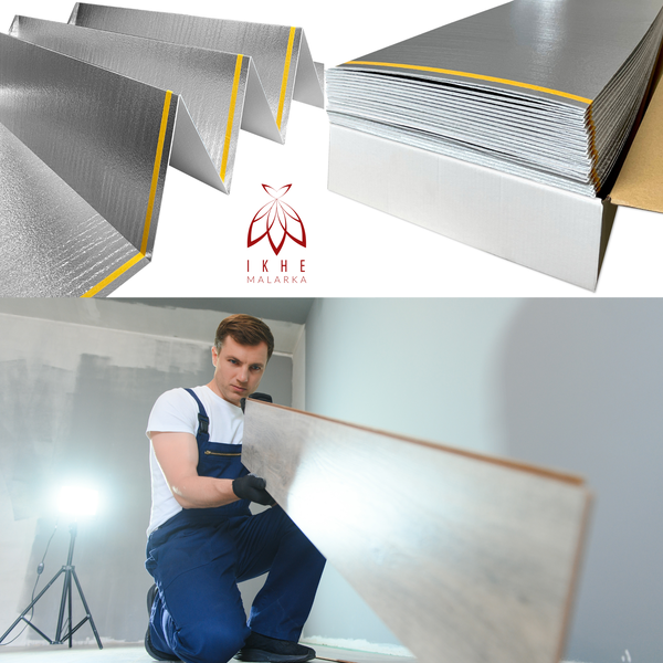 10m² Fußboden Unterlage Klick Vinylboden LVT 1,5 mm Schalldämmung Warmdämmung Trittschalldämmung ≤ 400 kPa