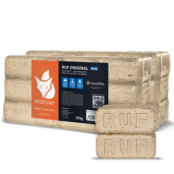 Heizfuxx RUF Original Holzbriketts 10 kg Paket