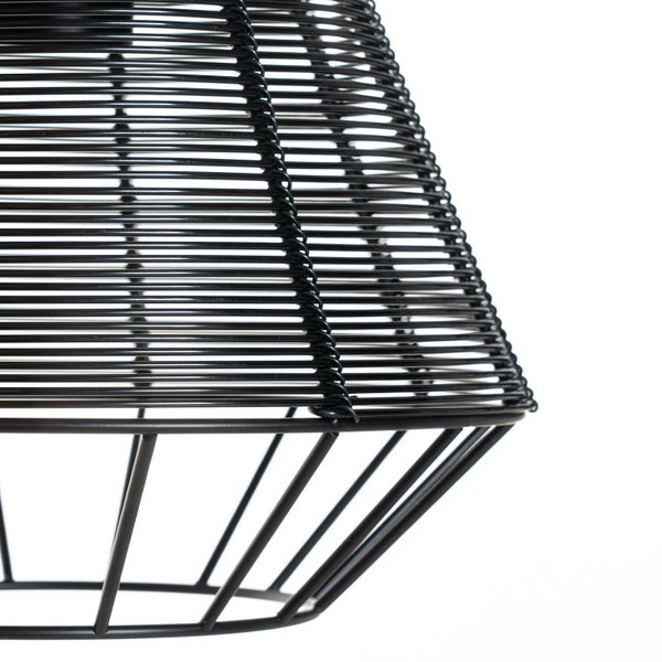 Lucande Pendelleuchte Tinko (Retro, Vintage Antik) in Schwarz aus Aluminium (1 flammig E27) - Deckenlampe Esstischlampe Hängelampe Hängeleuchte Wohnzimmerleuchte