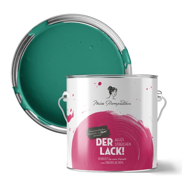 Farbeimer von Miss Pompadour mit geöffnetem Deckel