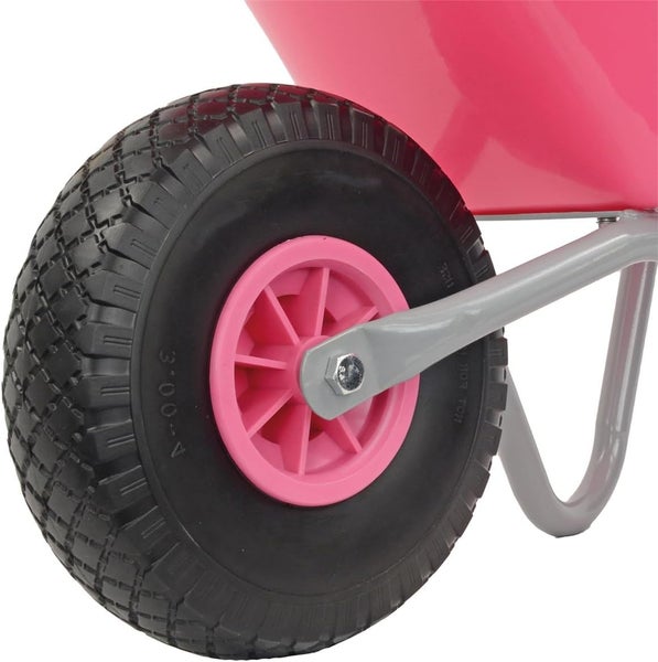 Kinderschubkarre Matrix 20L 40kg | rosa Kunststoffmulde & Vollgummirad | für Kinder ab 3 Jahren