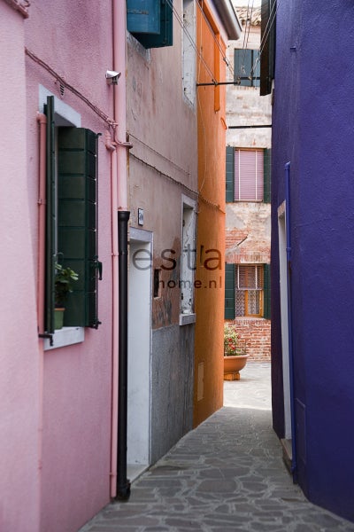 ESTAhome Fototapete Straße Rosa, Lila und Orange - 186 x 270 cm - 156511